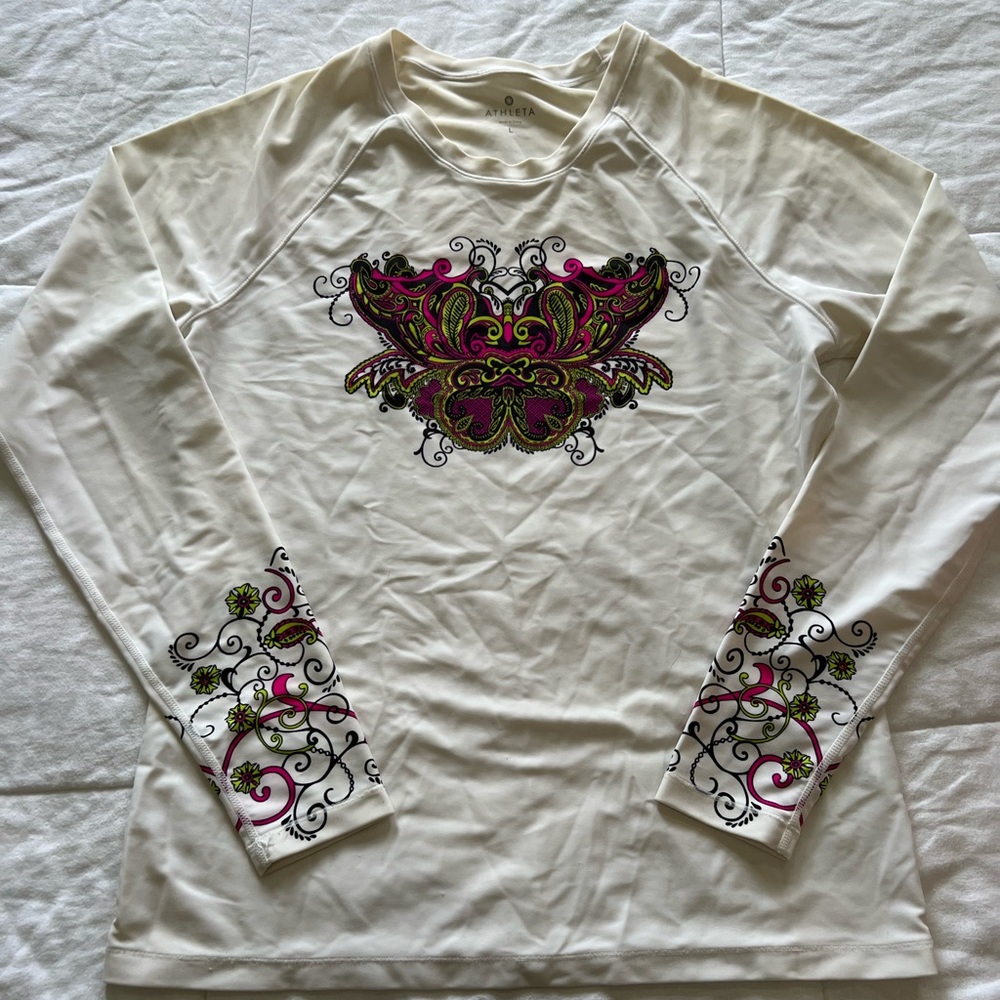 Athleta Rashguard Butterfly Sunstopper